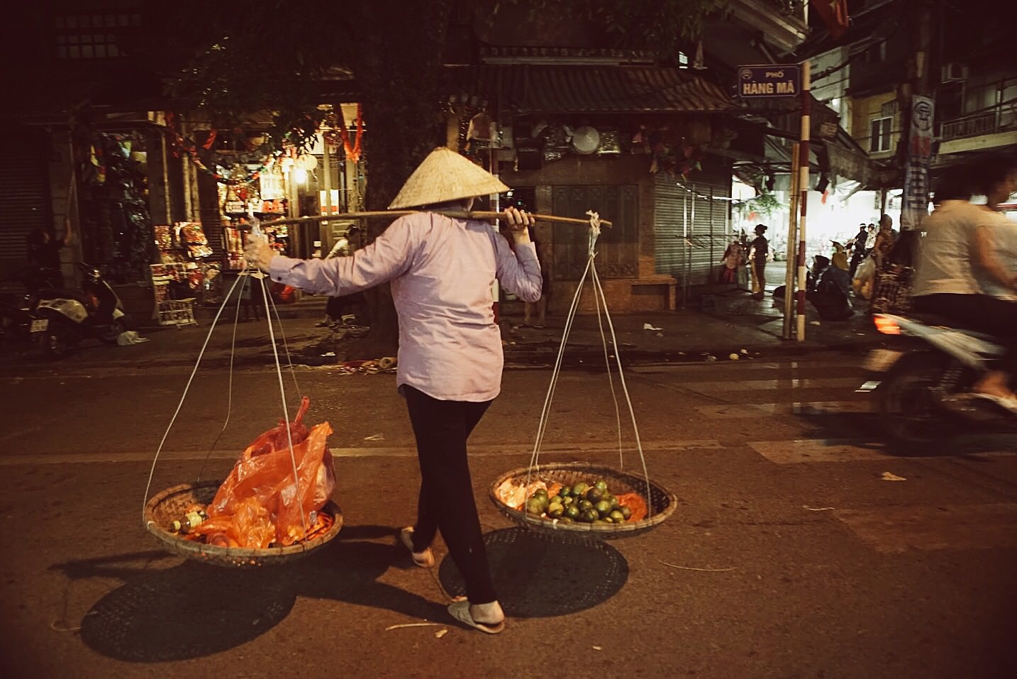 Night market scene