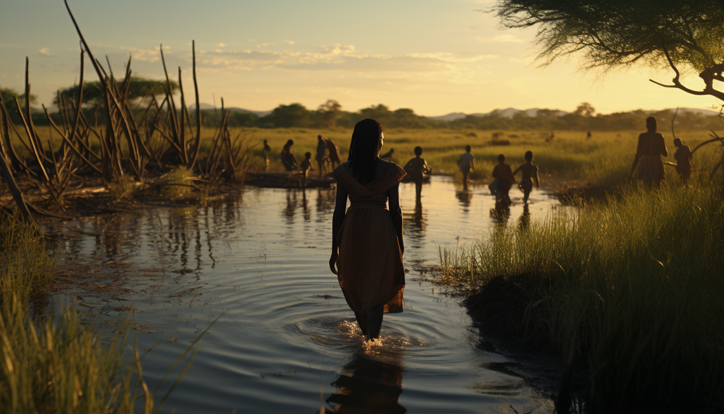 Person in water